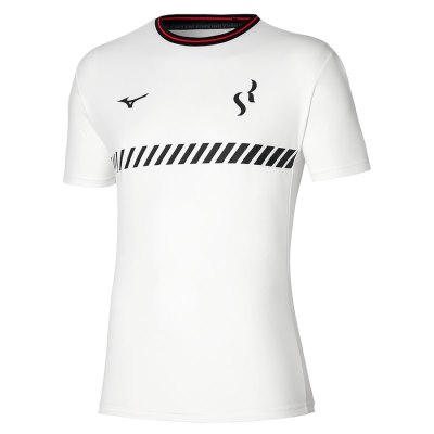 Camisa Mizuno Sergio Ramos Training Tee Hombre - Blancos - Chile M946XUWQTA